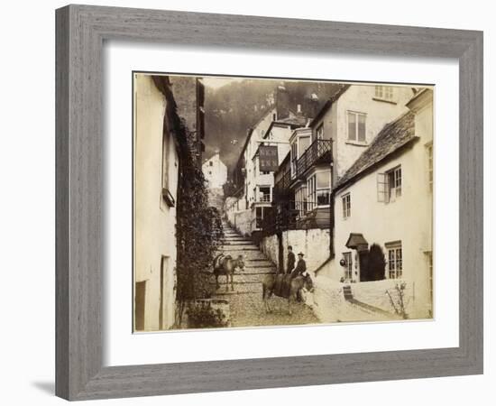 The New Inn and Street, Clovelly, Devon, Late 19th or Early 20th Century-null-Framed Giclee Print