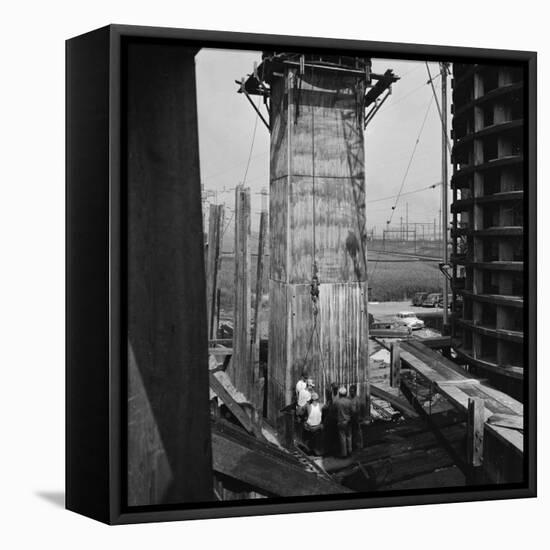 The New Jersey Turnpike under Construction-Bernard Hoffman-Framed Premier Image Canvas