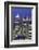 The New London Financial District in the Docklands at Dusk.-David Bank-Framed Photographic Print