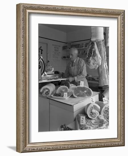 The New Metric System of Selling Bacon, 1966-Michael Walters-Framed Photographic Print