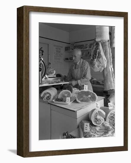 The New Metric System of Selling Bacon, 1966-Michael Walters-Framed Photographic Print