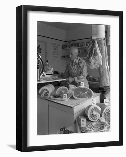 The New Metric System of Selling Bacon, 1966-Michael Walters-Framed Photographic Print