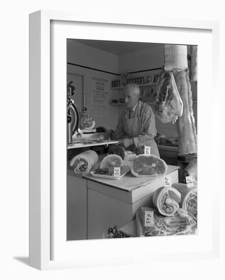 The New Metric System of Selling Bacon, 1966-Michael Walters-Framed Photographic Print