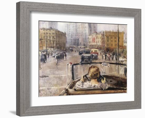 The New Moscow-Yuri Ivanovich Pimenov-Framed Art Print