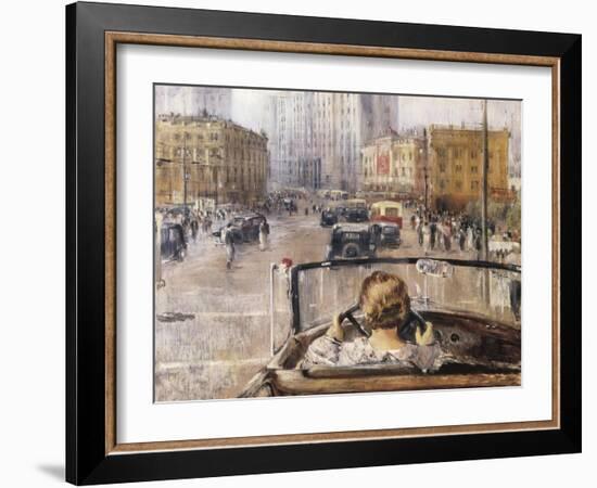 The New Moscow-Yuri Ivanovich Pimenov-Framed Art Print