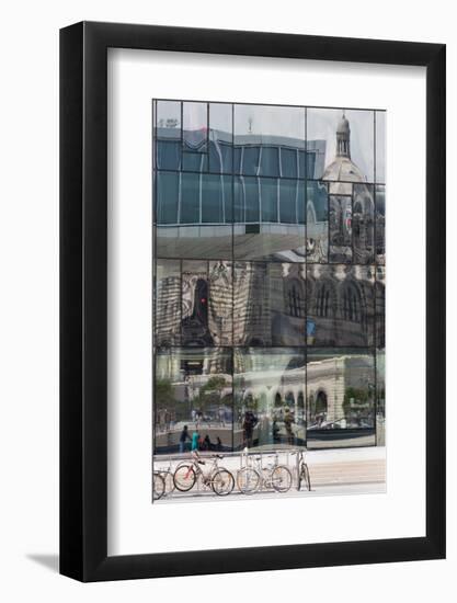 The New Mucem Gallery in Marseille with the Cathedral Reflected in the Glass, Provence, France-Martin Child-Framed Photographic Print