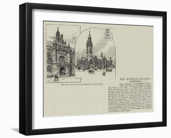 The New Municipal Buildings at Sheffield-Frank Watkins-Framed Giclee Print