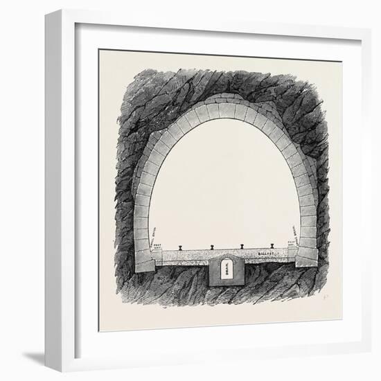 The New Overland Route to India and the Railway Tunnel of the Alps-null-Framed Giclee Print