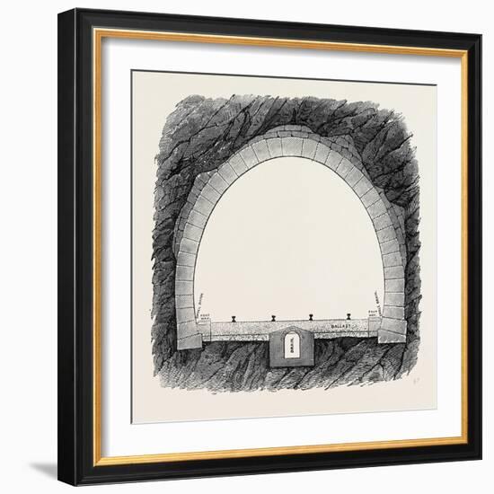 The New Overland Route to India and the Railway Tunnel of the Alps-null-Framed Giclee Print