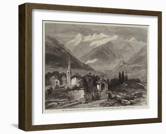 The New Overland Route to India, Modane, at the North End of the Tunnel under Mont Cenis-null-Framed Giclee Print