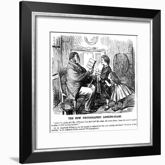 The New Photographic Looking Glass, Cartoon from Punch, Everyday Proof of Man's Origins, 1861-null-Framed Giclee Print