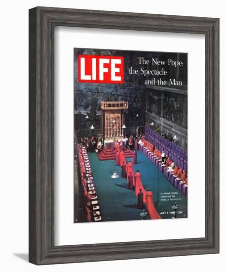 The New Pope, Vatican Interior, July 5, 1963-Dmitri Kessel-Framed Photographic Print