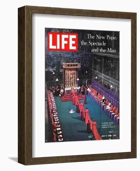 The New Pope, Vatican Interior, July 5, 1963-Dmitri Kessel-Framed Photographic Print
