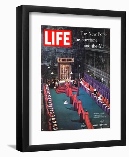 The New Pope, Vatican Interior, July 5, 1963-Dmitri Kessel-Framed Photographic Print