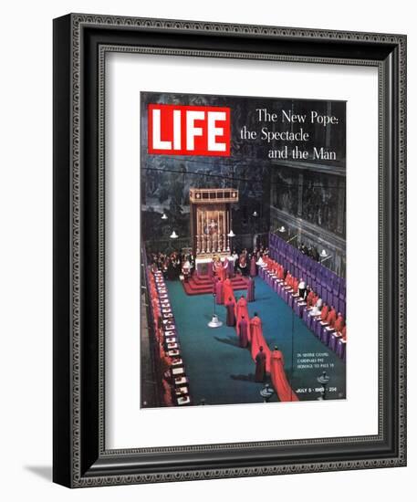 The New Pope, Vatican Interior, July 5, 1963-Dmitri Kessel-Framed Photographic Print