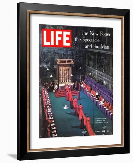 The New Pope, Vatican Interior, July 5, 1963-Dmitri Kessel-Framed Photographic Print