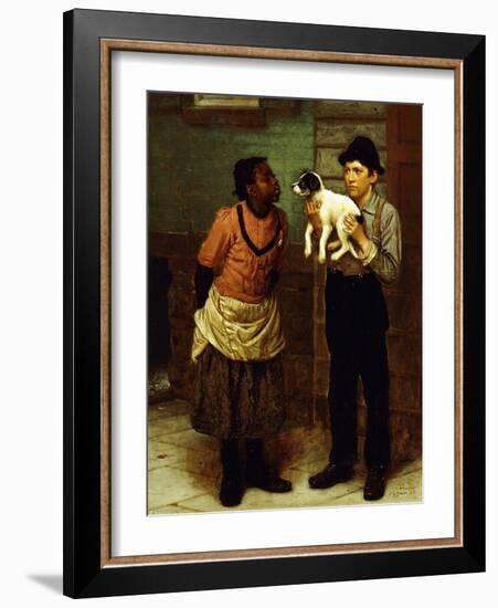 The New Puppy-John George Brown-Framed Giclee Print