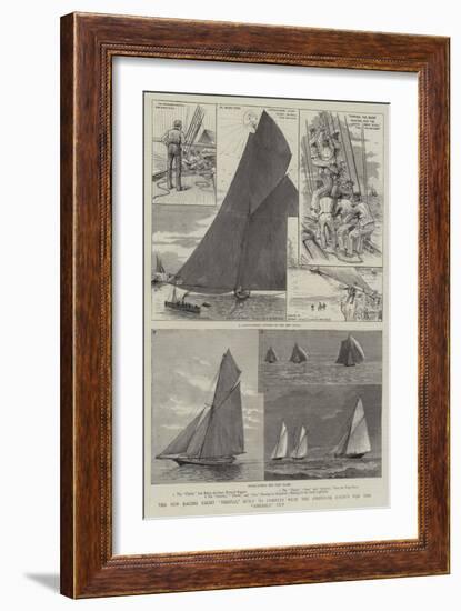 The New Racing Yacht Thistle, Built to Compete with the American Yachts for the America Cup-Henry Charles Seppings Wright-Framed Giclee Print