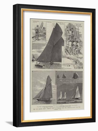 The New Racing Yacht Thistle, Built to Compete with the American Yachts for the America Cup-Henry Charles Seppings Wright-Framed Giclee Print