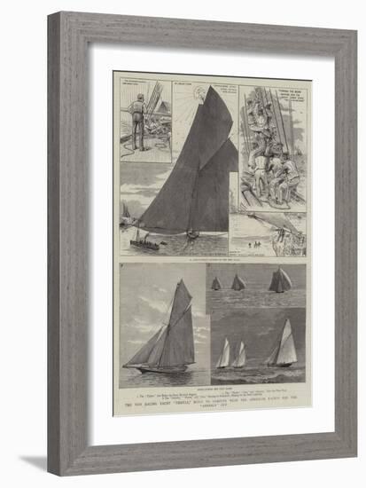 The New Racing Yacht Thistle, Built to Compete with the American Yachts for the America Cup-Henry Charles Seppings Wright-Framed Premium Giclee Print