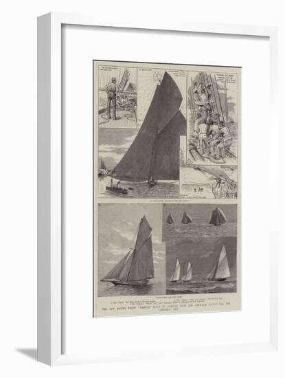 The New Racing Yacht Thistle, Built to Compete with the American Yachts for the America Cup-Henry Charles Seppings Wright-Framed Premium Giclee Print