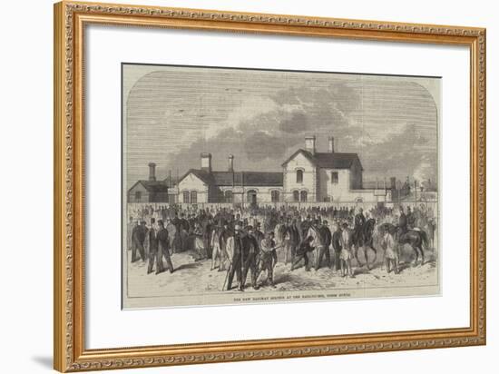 The New Railway Station at the Race-Course, Epsom Downs-null-Framed Giclee Print