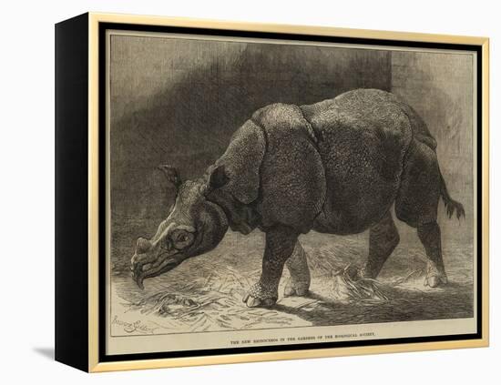 The New Rhinoceros in the Gardens of the Zoological Society-null-Framed Premier Image Canvas