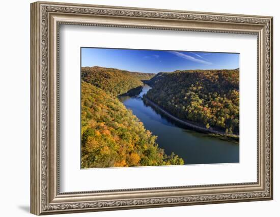 The New River Gorge, Hawks Nest State Park, Autumn, West Virginia, USA-Chuck Haney-Framed Photographic Print