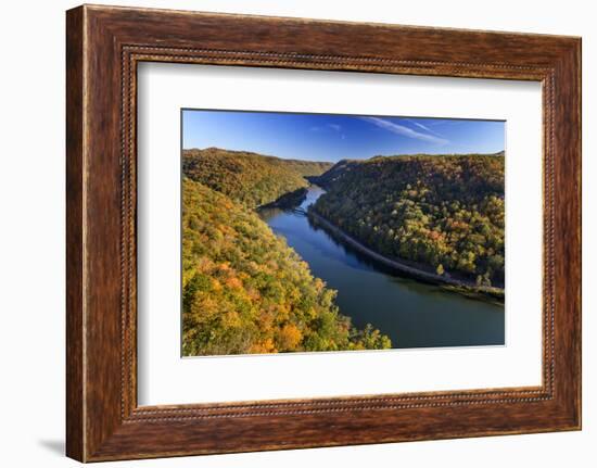 The New River Gorge, Hawks Nest State Park, Autumn, West Virginia, USA-Chuck Haney-Framed Photographic Print