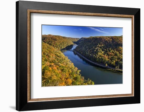 The New River Gorge, Hawks Nest State Park, Autumn, West Virginia, USA-Chuck Haney-Framed Photographic Print