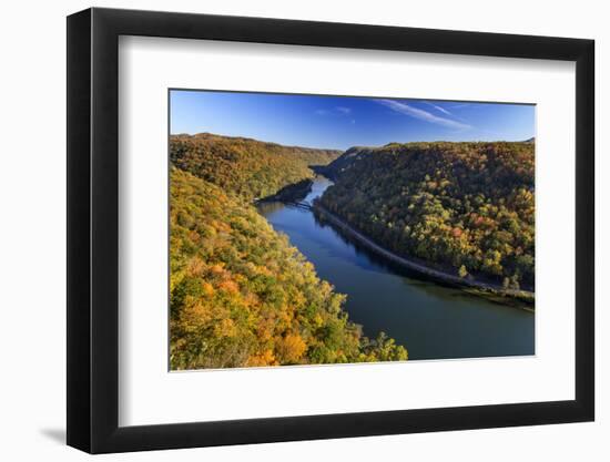 The New River Gorge, Hawks Nest State Park, Autumn, West Virginia, USA-Chuck Haney-Framed Photographic Print