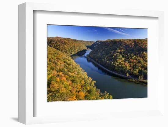 The New River Gorge, Hawks Nest State Park, Autumn, West Virginia, USA-Chuck Haney-Framed Photographic Print