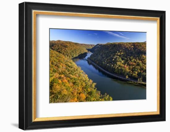 The New River Gorge, Hawks Nest State Park, Autumn, West Virginia, USA-Chuck Haney-Framed Photographic Print