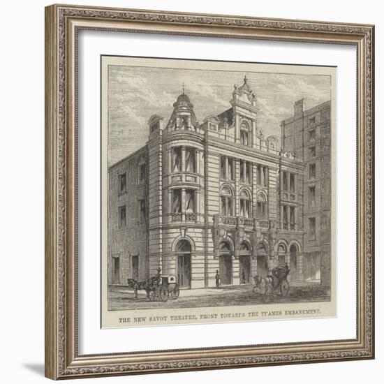 The New Savoy Theatre, Front Towards the Thames Embankment-null-Framed Giclee Print