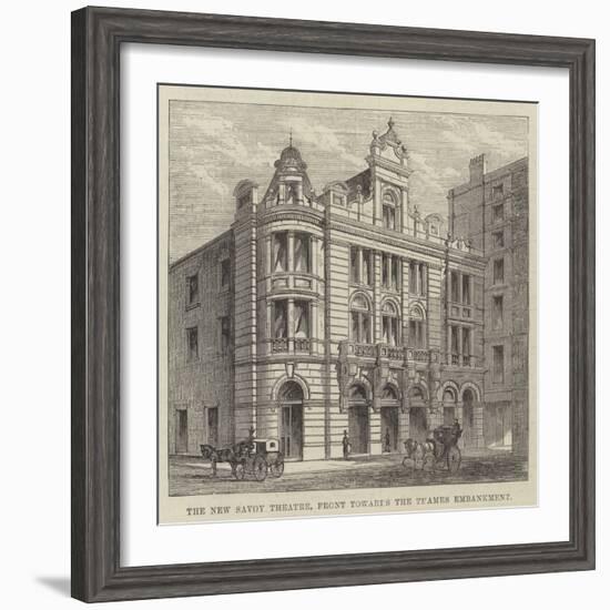 The New Savoy Theatre, Front Towards the Thames Embankment-null-Framed Giclee Print