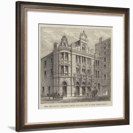 The New Savoy Theatre, Front Towards the Thames Embankment-null-Framed Giclee Print