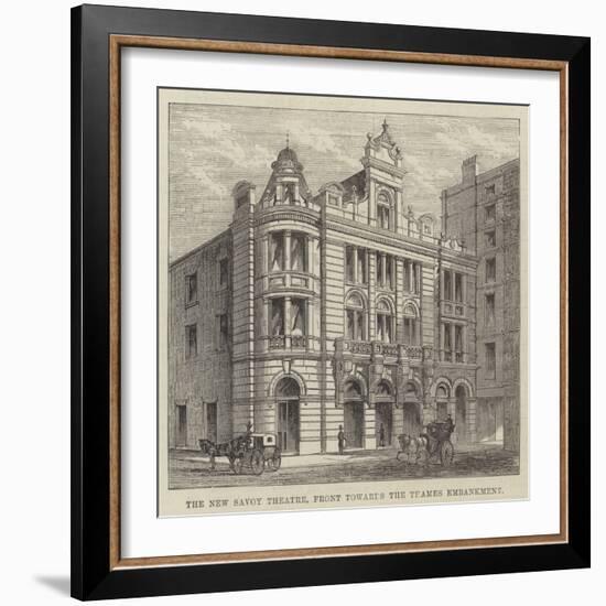 The New Savoy Theatre, Front Towards the Thames Embankment-null-Framed Giclee Print