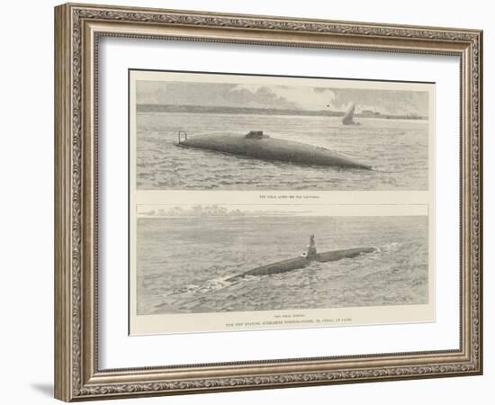 The New Spanish Submarine Torpedo-Vessel, El Peral, at Cadiz-null-Framed Giclee Print