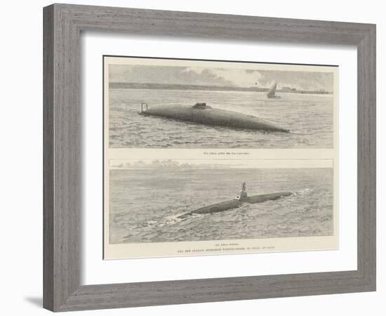 The New Spanish Submarine Torpedo-Vessel, El Peral, at Cadiz-null-Framed Giclee Print