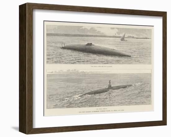 The New Spanish Submarine Torpedo-Vessel, El Peral, at Cadiz-null-Framed Giclee Print