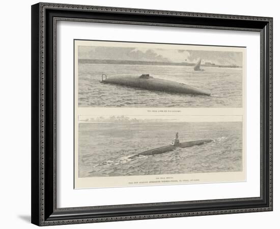 The New Spanish Submarine Torpedo-Vessel, El Peral, at Cadiz-null-Framed Giclee Print