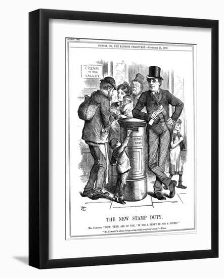 The New Stamp Duty, 1880-John Tenniel-Framed Giclee Print