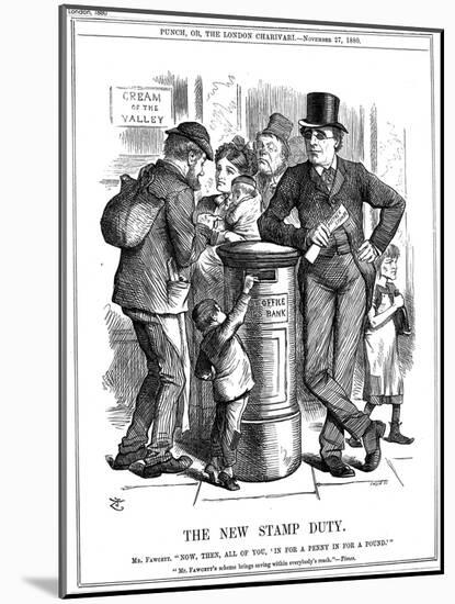 The New Stamp Duty, 1880-John Tenniel-Mounted Giclee Print