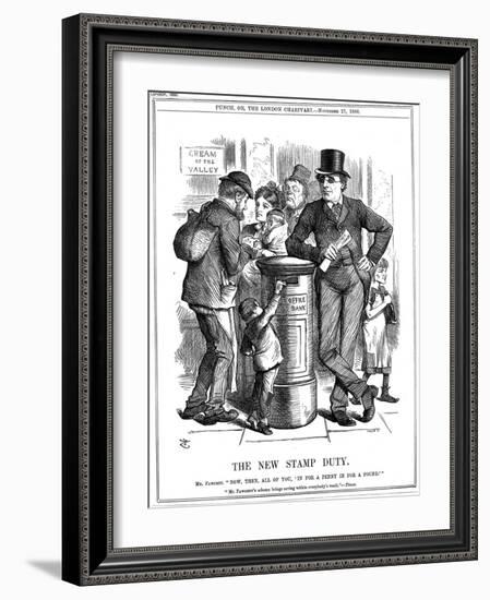The New Stamp Duty, 1880-John Tenniel-Framed Giclee Print