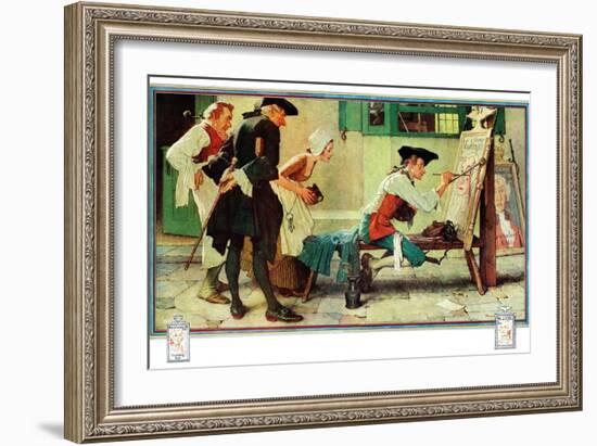 "The New Tavern Sign", February 22,1936-Norman Rockwell-Framed Giclee Print