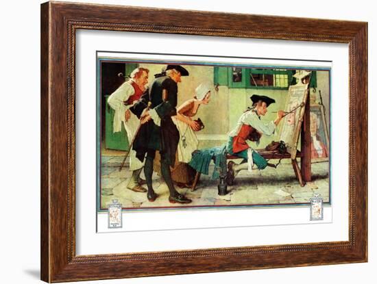 "The New Tavern Sign", February 22,1936-Norman Rockwell-Framed Giclee Print