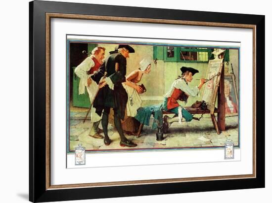 "The New Tavern Sign", February 22,1936-Norman Rockwell-Framed Giclee Print