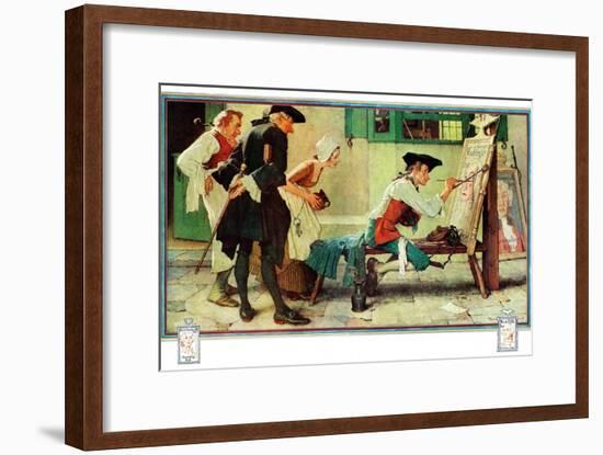 "The New Tavern Sign", February 22,1936-Norman Rockwell-Framed Giclee Print