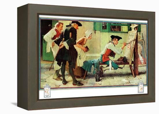 "The New Tavern Sign", February 22,1936-Norman Rockwell-Framed Premier Image Canvas