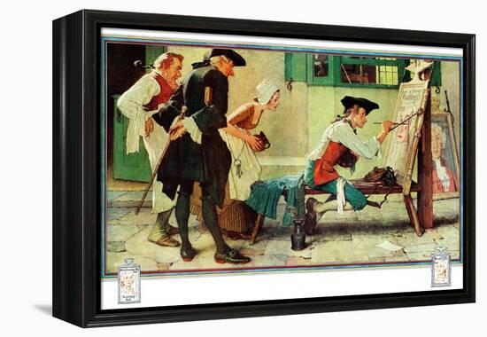 "The New Tavern Sign", February 22,1936-Norman Rockwell-Framed Premier Image Canvas